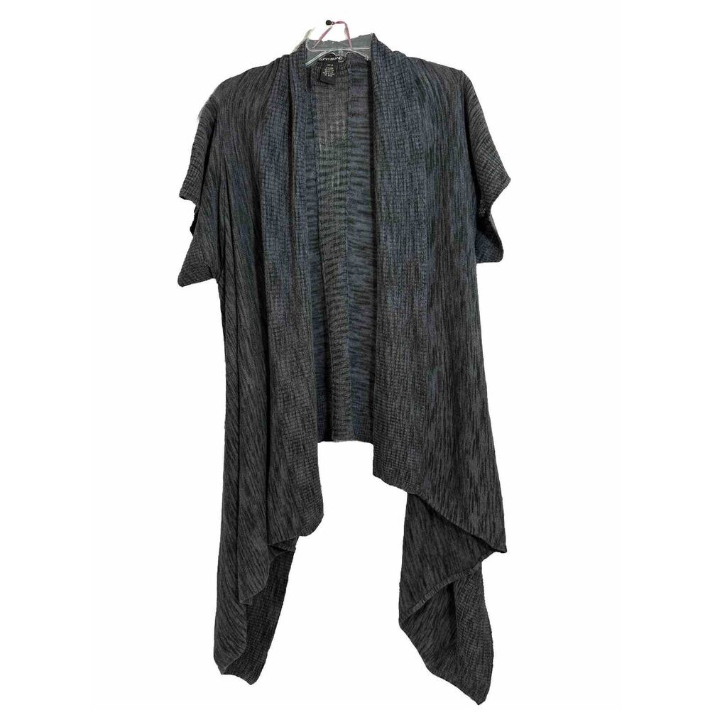 Lucky Brand Short Sleeve Gray Boho Open Sweater Cardigan Size XS / Small